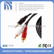 Stereo Audio Cable 3.5mm male to 2rca male mono to stereo cable 3Meter